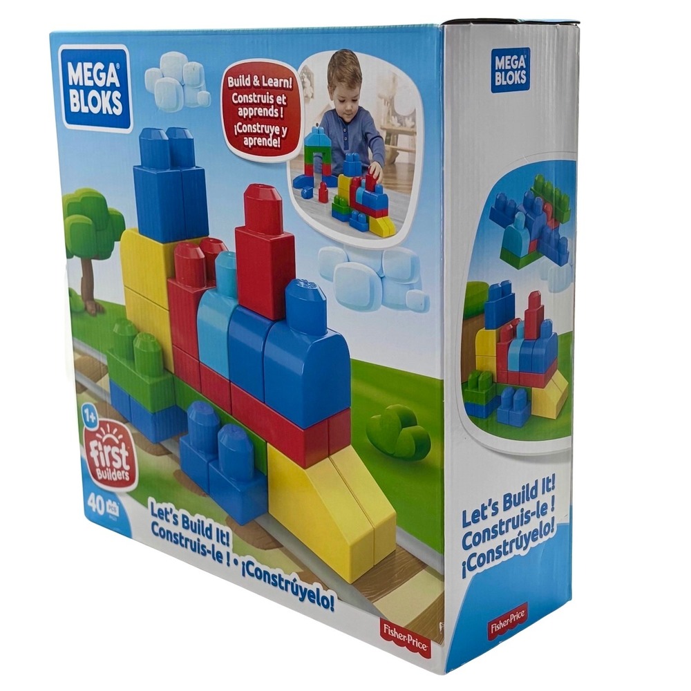 NEW Mega Bloks First Builders Let's Build It!‎ 40 Piece Building Blocks - Picture 2 of 6